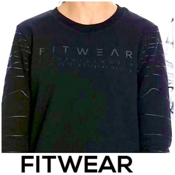 FITWEAR FASHION - NWT L Sz M+ (12) Long Sleeve Slouch Top (Fleece Lined) - Picture 1 of 16